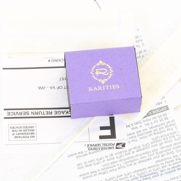 Rarities by Carol Brodie evil eye drop style earrings white topaz & red sapphire - Picture 14 of 14